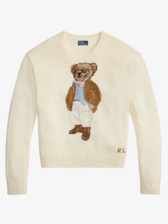 Polo Ralph Lauren Sweaters - NWT Polo Ralph Lauren Bear Sweater Cream Neutral Preppy